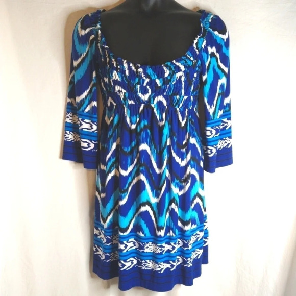 Adorable Blue Off the Shoulders Dress EUC ❤️ - Picture 1 of 9